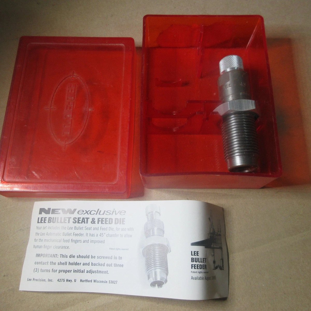 rusticrelics04's tweet image. Lee Precision 45 ACP Bullet Seat &amp;amp; Feed Die Preowned Good Condition ebay.us/m/OlRkyH #eBay via #Gunsmith #Gunsmithing #Hunter #HuntingLife #FieldToTable #Sportsman #Outdoorsman #RifleLife #BoltAction #ScopeReady #Handloading #ReloadingBench #PrecisionRifle