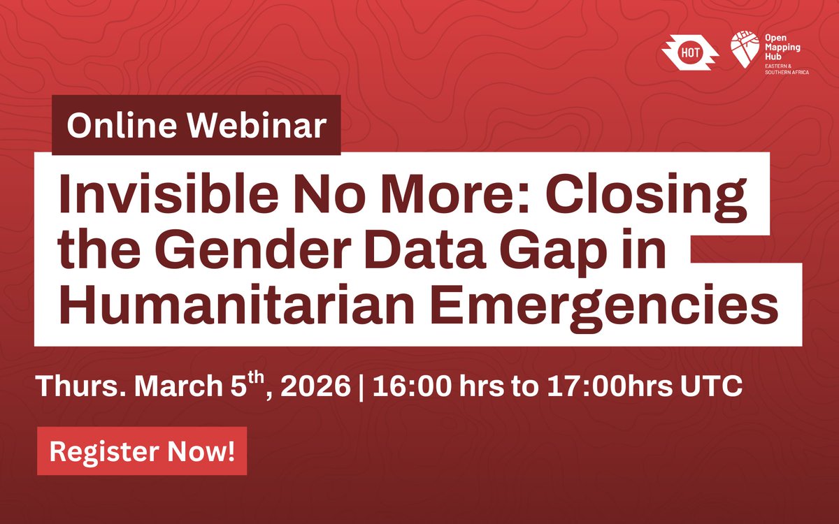 openmapping_esa's tweet photo. This #IWD2026, join our live panel on how community-led open mapping makes women visible and visible means actionable in emergencies.

📅 March 5, 16:00-17:00 UTC 
Register: https://t.co/cBAiDEymgx

Read more:  https://t.co/gJlJcrhmks https://t.co/ab3hNbg6kv