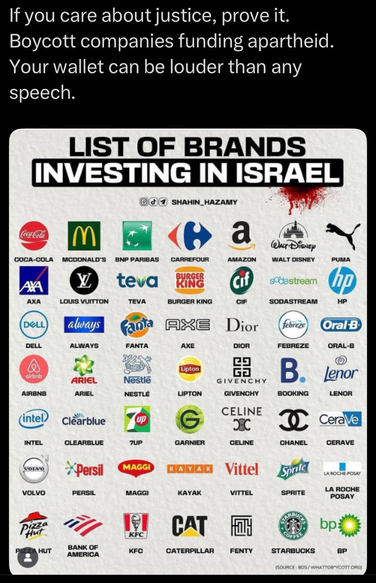 CalvinsHelmet's tweet photo. @HenMazzig Boycott & BDS everything that touches Israel, EVERYTHING
#BDS #boycottscream #boycottscream7 #boycottisrael https://t.co/TJiIEnF4eJ