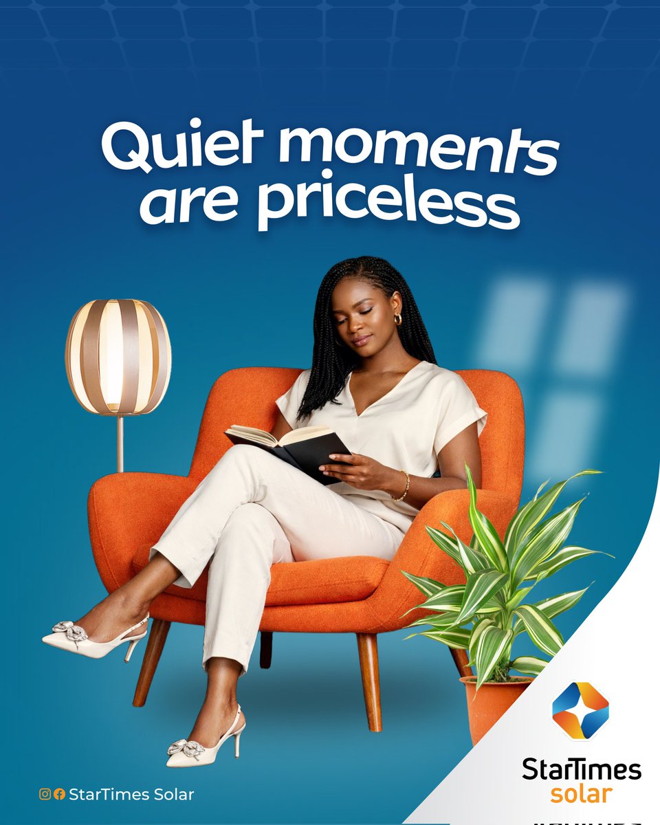 The best part of StarTimes Solar?

The silence. No fumes, no noise, and no expensive fuel wahala

Just pure, uninterrupted power for your home 

Experience the priceless feeling of a quiet evening

#StarTimesSolar #QuietPower #EnergyFreedom