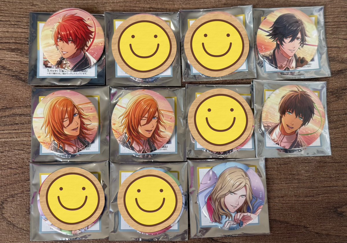 うたプリAGFライエモ缶バッジ 【譲】音也、トキヤ、レン、セシル