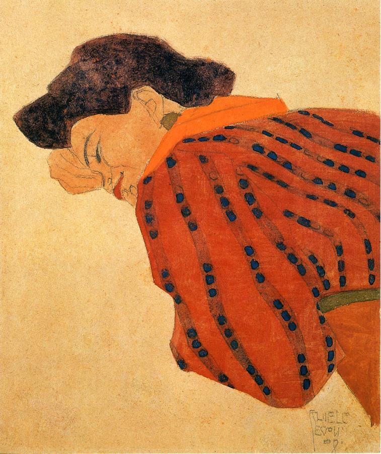 artistschiele's tweet photo. Reclining Woman with Red Blouse, 1908 #artbots #schiele https://t.co/xYdGzj1cZE