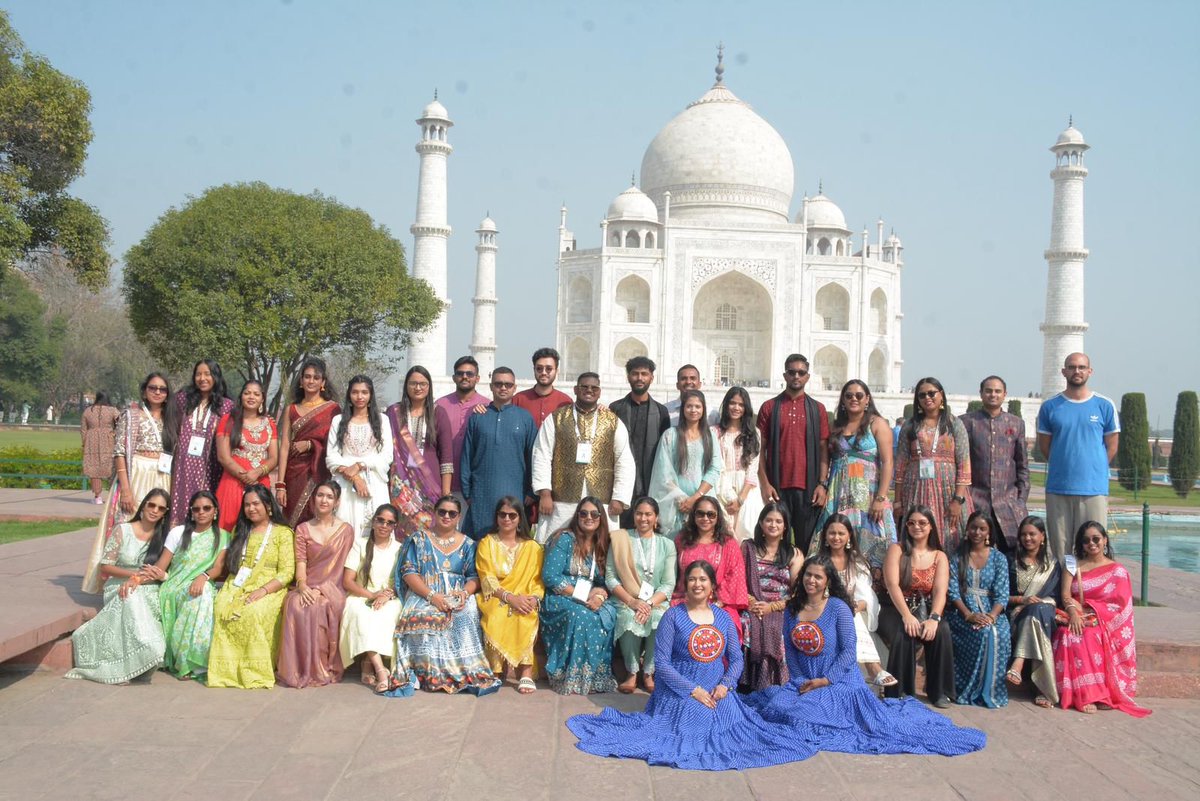 diaspora_india's tweet photo. The participants of the 87th #KnowIndiaProgramme experienced the timeless grandeur of Taj Mahal and the architectural magnificence of Agra Fort during their visit to Agra.
#87thKIP #IndianDiaspora https://t.co/fw2PPZMS2m