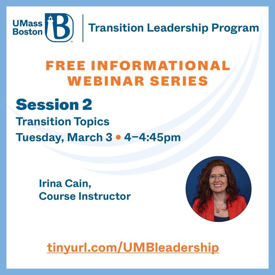 ICIYouth's tweet photo. Strengthen your leadership skills in transition education &amp; services for youth with @UMassBoston Transition Leadership Program (TLP)! Join our next info session on 3/3 at 4pm! https://t.co/IfsqXKtlRl https://t.co/wj6H7VPph5