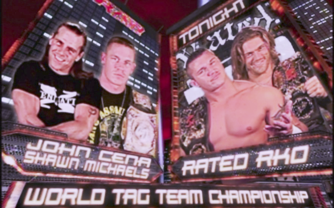 wrestle_hist's tweet photo. 2/26/2007
John Cena & Shawn Micheals defeated Rated-RKO to become the new World Tag Team Champions on RAW from the Save Mart Center in Fresno, California.
#WWE #WWERaw #JohnCena #ShawnMichaels #RatedRKO #Edge #AdamCopeland #RandyOrton #WorldTagTeamChampionship https://t.co/FrLsFrwFG0