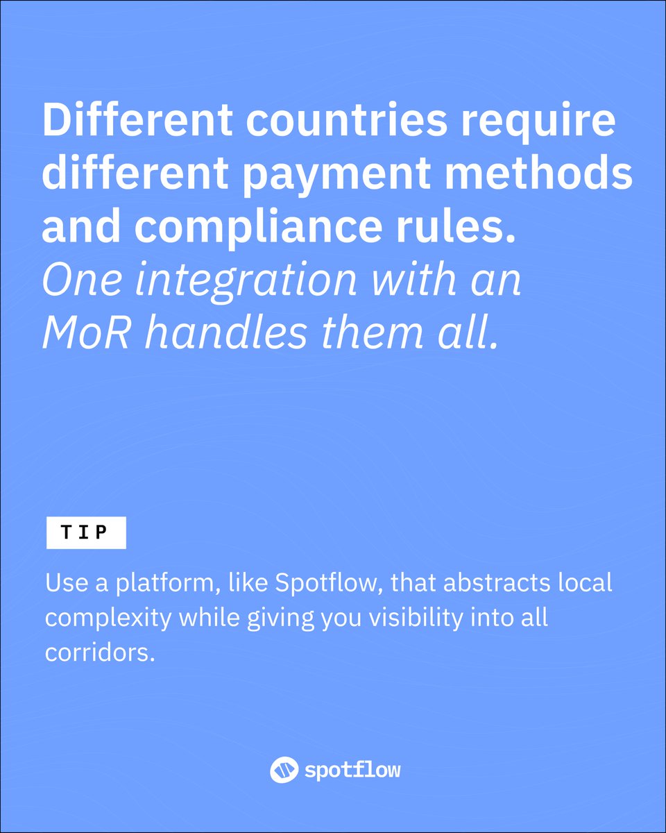 Spotflow_one's tweet photo. A single integration can unlock multiple markets.

Save time, reduce errors, and scale efficiently with one robust integration.

#SpotflowTips https://t.co/qK7HdABPg1