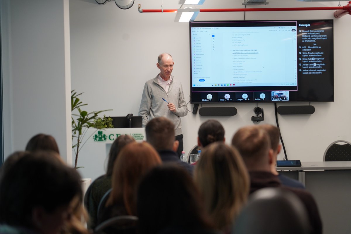 Sir Christopher Vajda, former UK Judge at the Court of Justice of the European Union ⚖️, visited our Academy on 2–3 February.

#cea #centraleuropeanacademy #CJEU #EULaw #ConstitutionalLaw #LegalEducation #LegalCommunity