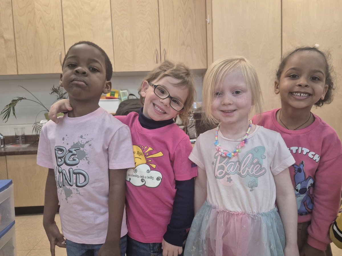 RebeccaKitty3's tweet photo. We celebrated Pink Shirt Day at kinder yesterday. Together,  we support each other, and be our authentic selves💖 #pinkshirtday #antibullying https://t.co/wD5Grhzr2S