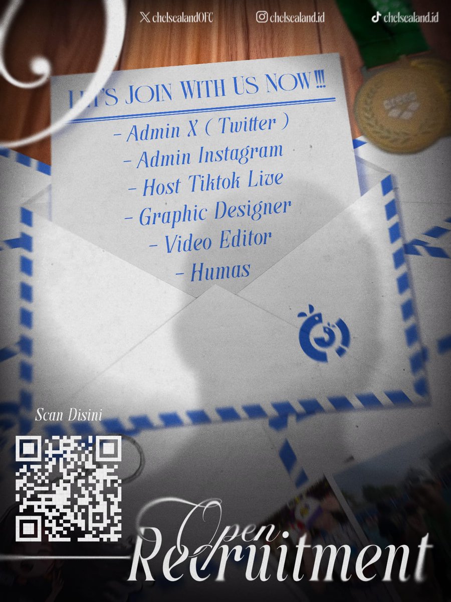 🚨 𝗔𝗧𝗘𝗡𝗦𝗜 𝗧𝗜𝗠 𝗕𝗘𝗟𝗔𝗞𝗔𝗡𝗚 𝗟𝗔𝗬𝗔𝗥 🚨

Chelsealand lagi nyari orang-orang yang mau kerja dibalik layar untuk dukung Chelsea Davina❤

📌 𝗣𝗢𝗦𝗜𝗦𝗜 𝗬𝗔𝗡𝗚 𝗗𝗜𝗕𝗨𝗞𝗔

🕊 Admin X
update cepat, tau kapan harus hype &amp; kapan harus classy.
📸 Admin IG
feed rapi,