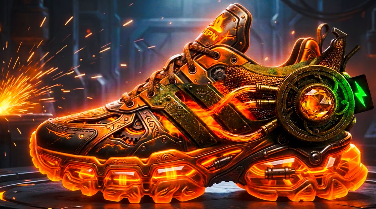 JeevasJee's tweet photo. Forging a legend!  1/3 🔥
Check out my entries for the @Stepnofficial Legendary Sneaker contest. I kept the required orange as the main color with the Stepn logo on the right side. 
​#STEPNLegendary #STEPN #SneakerArt #Web3 #STEPNCommunity https://t.co/7C8XAdB5ud