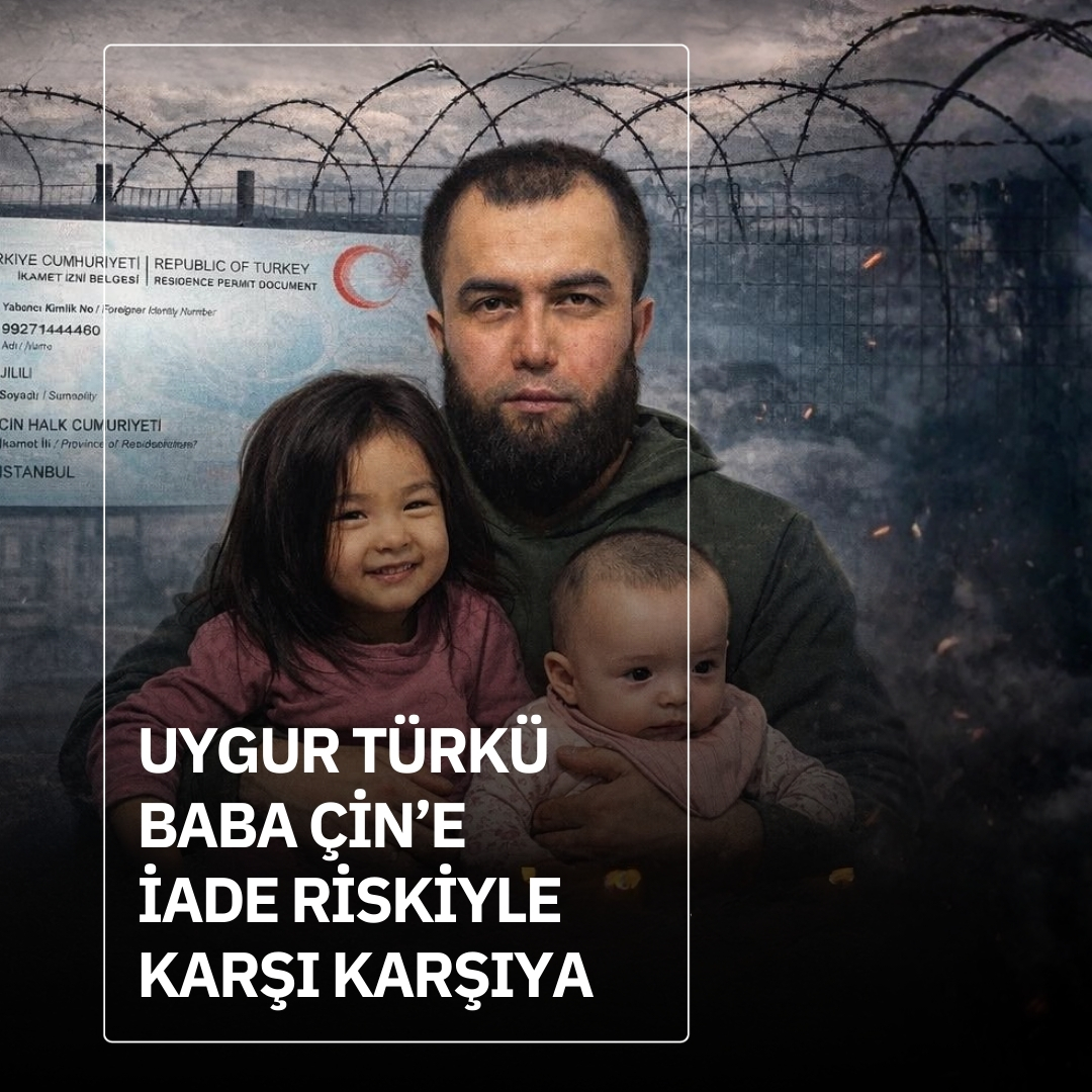 LÜTFEN DUYURALIM!
Uygur Türk’ü baba Çin’e iade riskiyle karşı karşıya.

24 Şubat sabaha karşı Uygur Türkü Yakup Celil, İstanbul’daki evinde polis tarafından gözaltına alındı. 
Aynı gün geri gönderme merkezine sevk edildi.

Yakup Celil evli ve iki çocuk babası. Çocuklarından biri