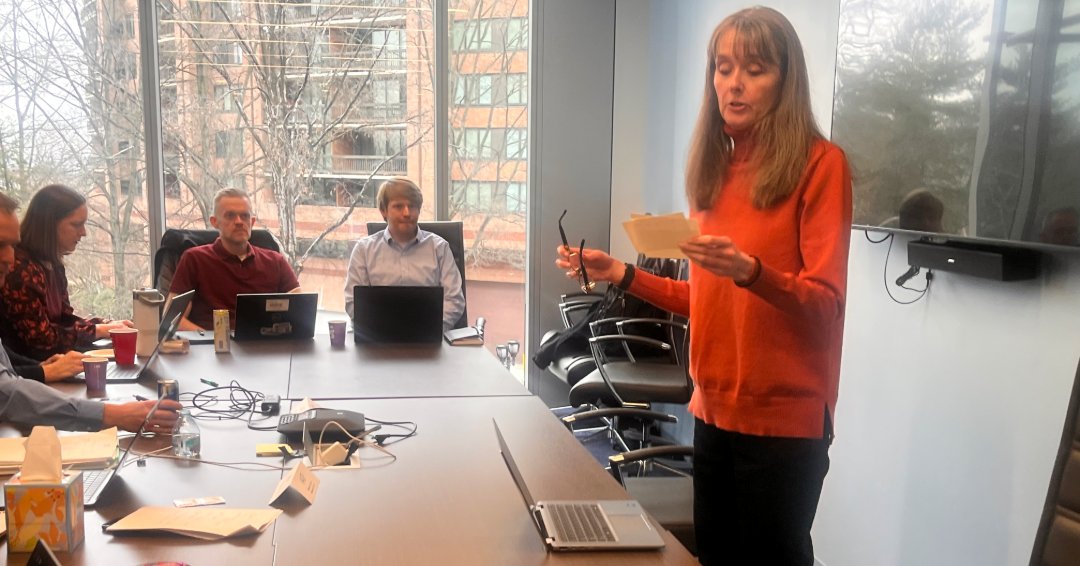 TheAJPE's tweet photo. Ed.-in-Chief Dr. Kristin Janke led the team through discussions on alignment w/ AACP's next Strategic Plan, promoting different research perspectives, AI &amp; publishing, and Ed. Board recruitment &amp; selection.

We're excited for what's to come for #PharmEd scholarship in 2026! (2/2) https://t.co/NrxBPpz4uq