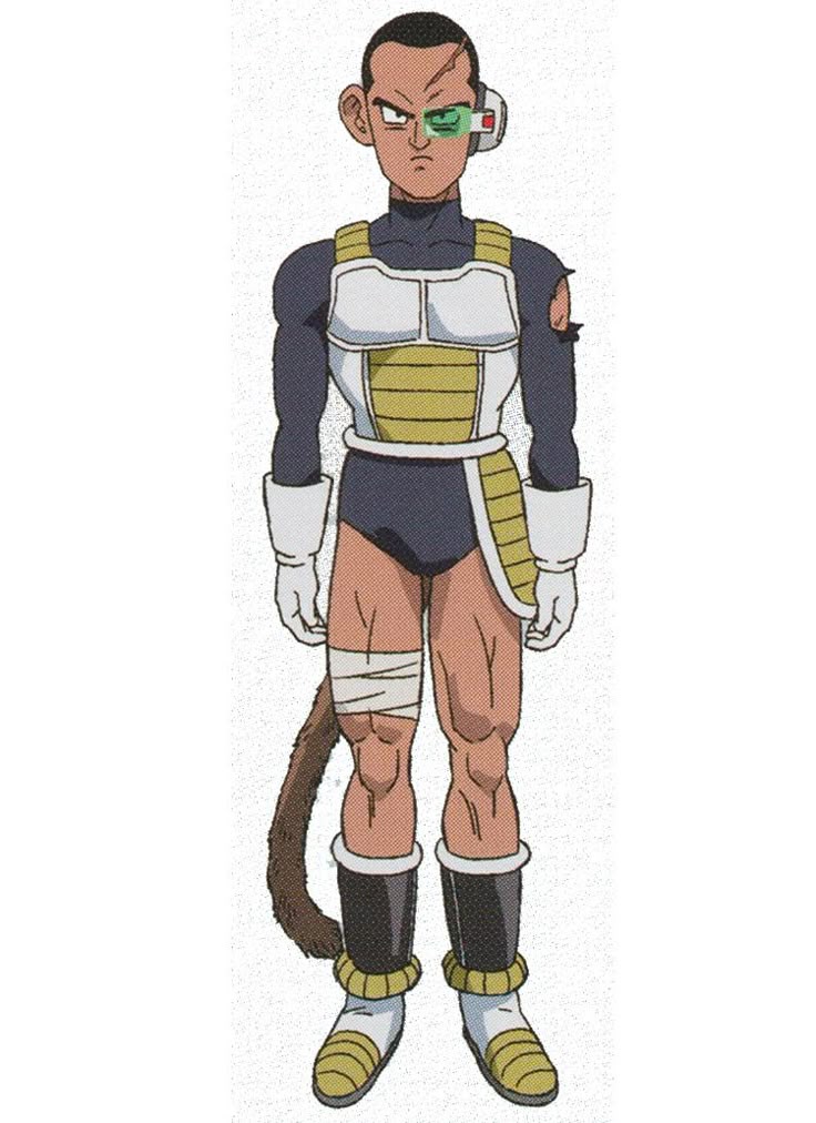 Um design simples que eu acho muito bem feito é o do Leek, companheiro de missões do Bardock.