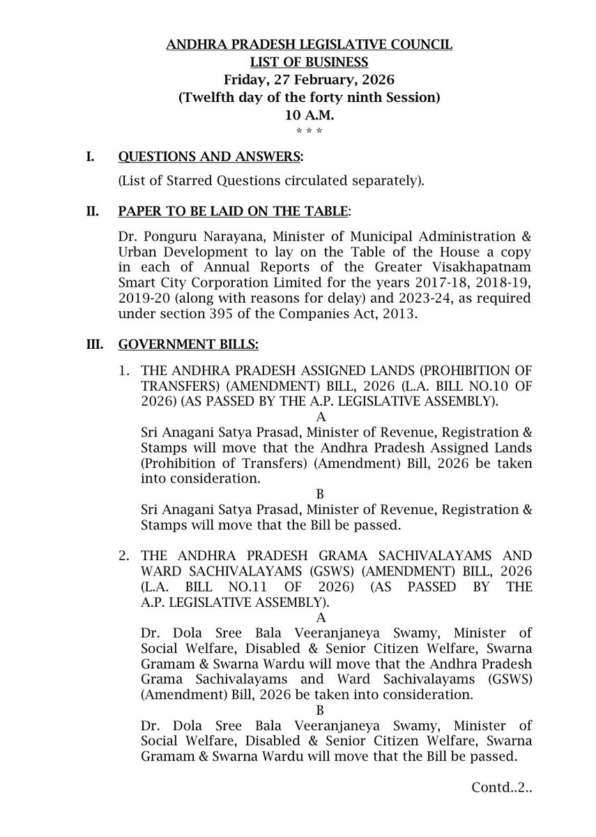 Legislative Assembly, Andhra Pradesh tweet media