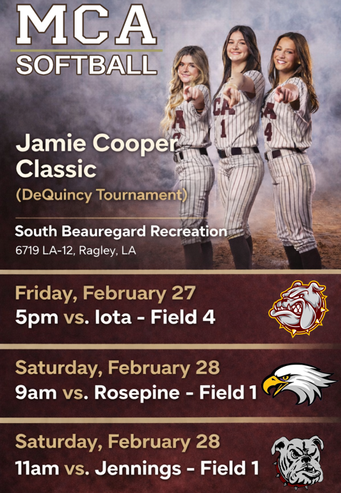 MCA_Cubs_sb's tweet photo. Tomorrow, the @mcacubs  travel to DeQuincy, LA to play in the Jamie Cooper Classic! https://t.co/qK6KEvuuii