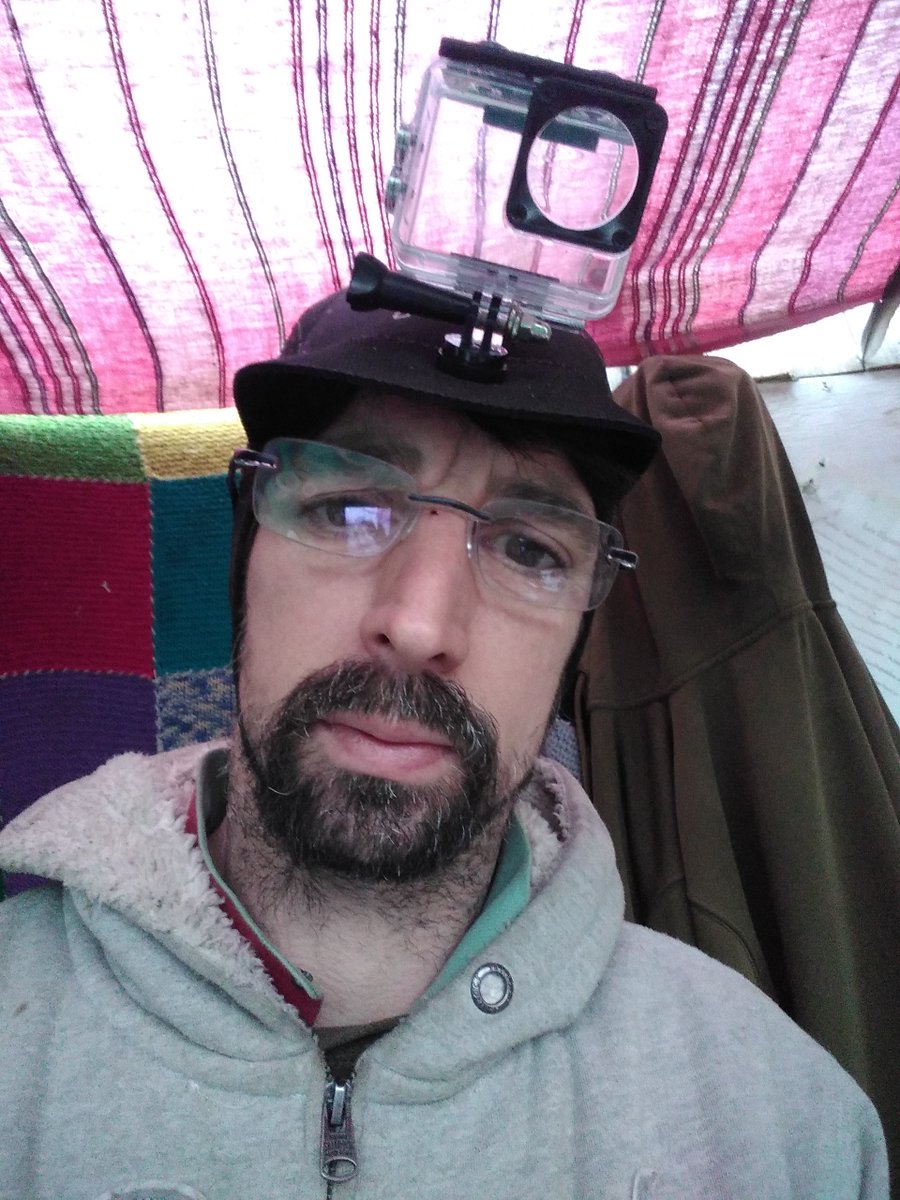 5pam5pam's tweet image. Twat cap with a go pro housing bolted to the peak. Reinforced the peak with a thin copper plate to the underside. POV turbo boog geek nerd incoming. #bodyboarding #pov #helcam