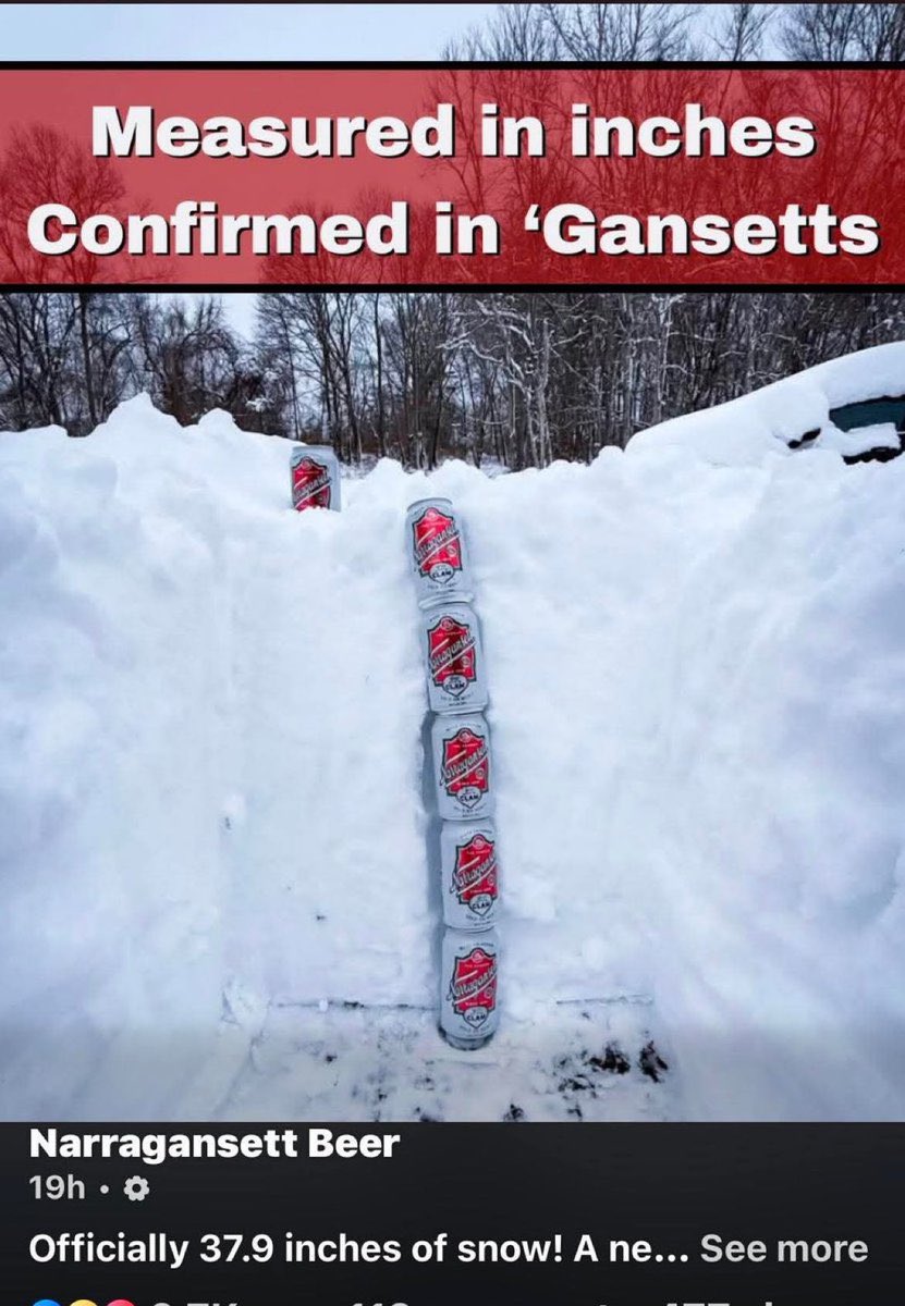The most Rhode Island thing ever, I present “The Gansett Scale” #Blizzardof26