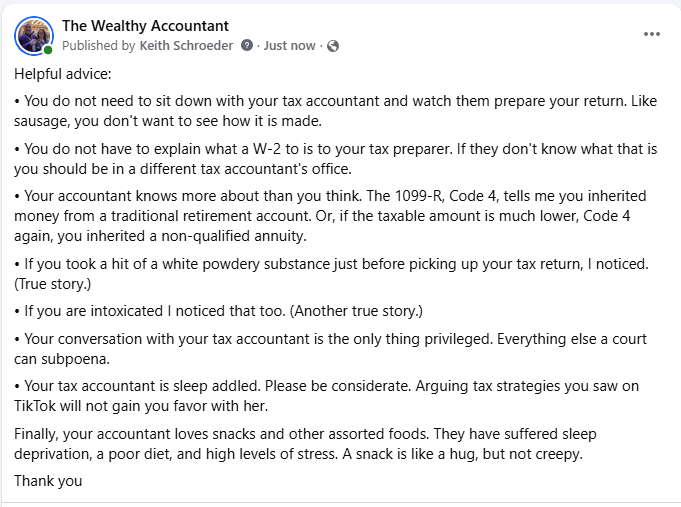 wlthyaccountant's tweet photo. Friendly Advice. https://t.co/17XdvNfTAf
