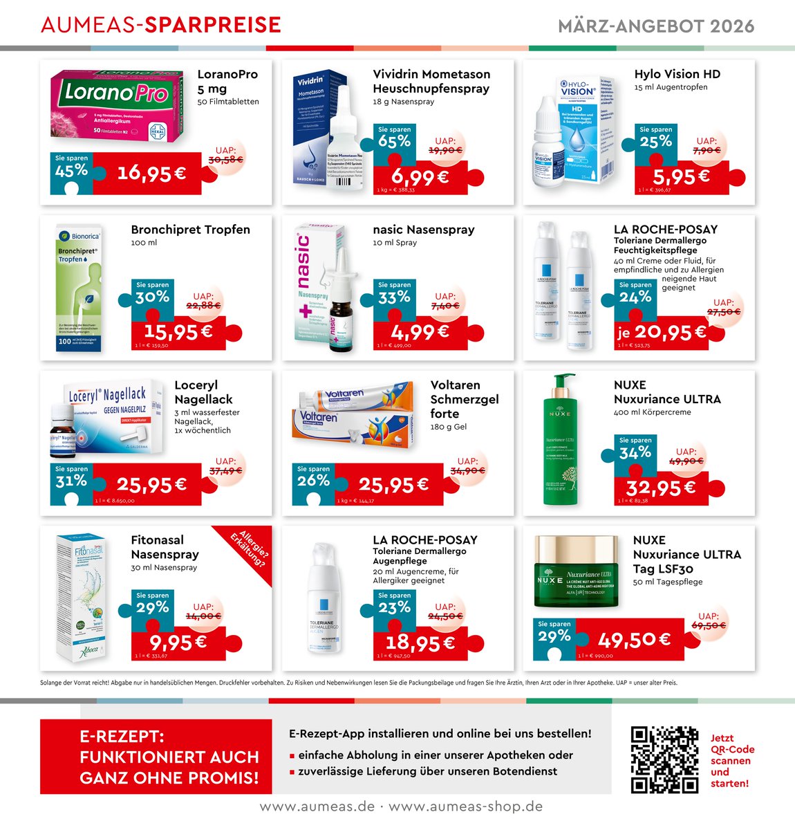 aumeas's tweet photo. 🌸 März-Angebote bei AUMEAS – bis zu 65 % sparen!
Jetzt stark gegen Heuschnupfen &amp; für frische Frühlingspflege starten. 🌿
📅 Gültig bis 31.03.2026
👉 https://t.co/5WHN7kfWq9

#wiesbaden #apotheke #aumeas #heuschnupfen #frühlingsfit https://t.co/AKdYcW7uXT
