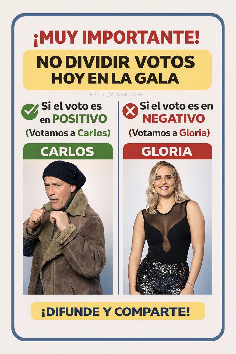 🚨IMPORTANTE🚨
COMPARTE Y DIFUNDE!!
#GHDúo26F