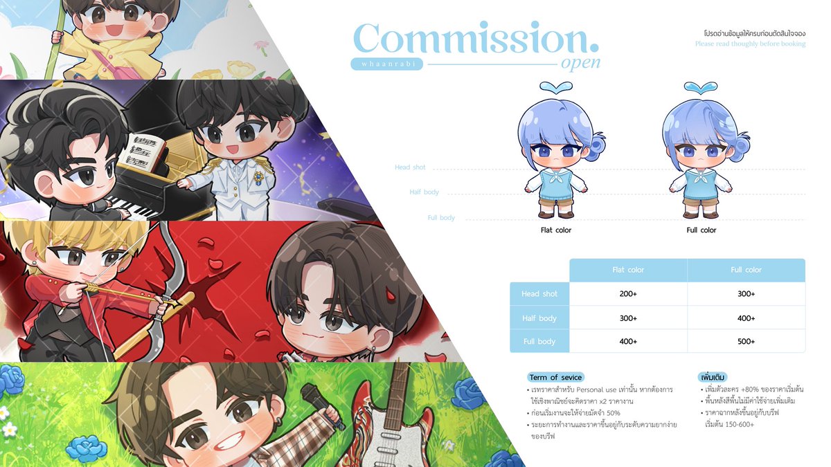 whaanrabi's tweet photo. [RT Appriciated🩵]

✦ Commission Open ✦ 
- เปิดรับคิวคอมมิชชั่นรอบเดือนมีนาคมค่า
- เริ่มงานวันที่ 1 มี.ค. 68

รายละเอียด : https://t.co/5ZBOYTOxO7
📮จองคิวได้ทาง dm ได้เลยค่ะ

#commissionTH #commisionsopen #bluedreamcms https://t.co/3ZpVWxfm5S