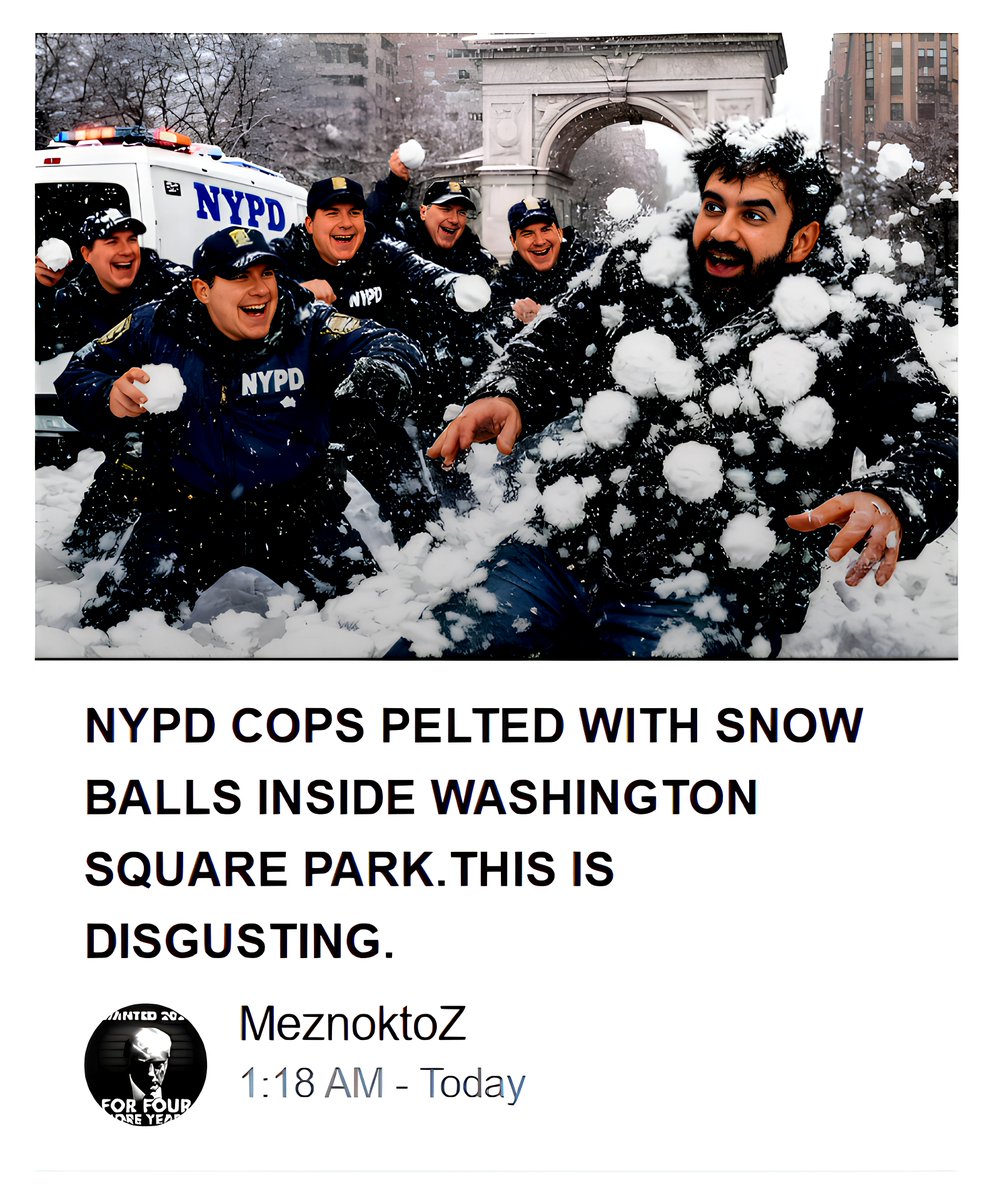 DetectiveNolan's tweet image. Madmani In A #Snowball Fight With The #NYPD

@NYPDnews @NYPDPC @JohnDMacari @EricDymCop @FiredDetective @NYPDnews @NYPDSpecialops @NYPDChiefPatrol @nycemergencymgt @NYCMayor @NYCMayorsOffice