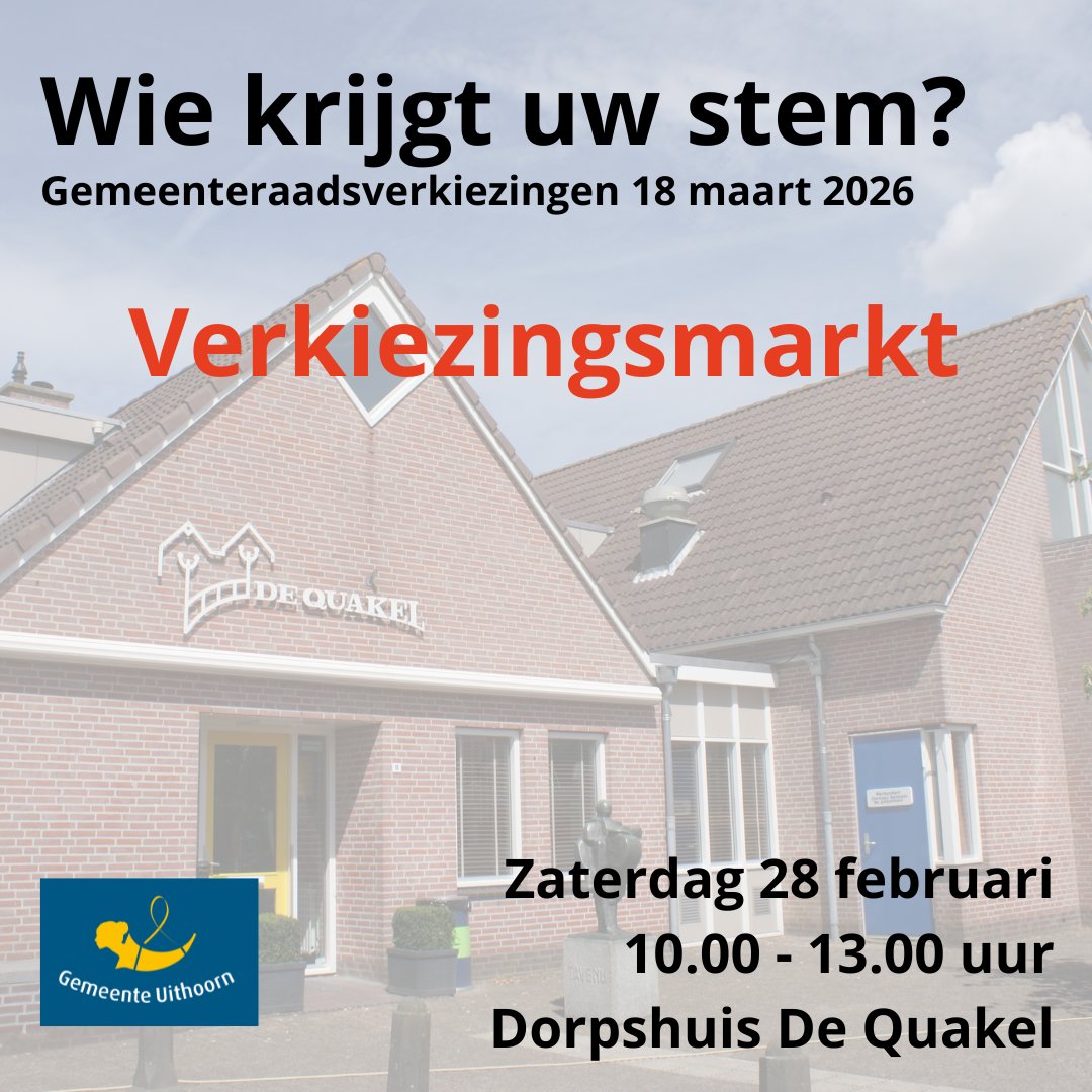 Weet u nog niet op welke politieke partij u uw stem gaat uitbrengen bij de gemeenteraadsverkiezingen van 18 maart?

Kom dan aanstaande zaterdag tussen 10.00 en 13.00 uur naar de verkiezingsmarkt in Dorpshuis De Quakel om u te informeren en met de partijen in gesprek te gaan.