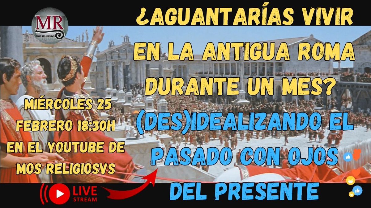 MarcoAlmansa's tweet photo. ¿Te has preguntado alguna vez si realmente podrías sobrevivir un mes en la antigua Roma? En esta charla desmontaremos mitos y contrastaremos la imagen idealizada de Roma con su dura realidad, mirando el pasado con ojos del presente.
https://t.co/IVittigWpd https://t.co/5ZZy27mrzn