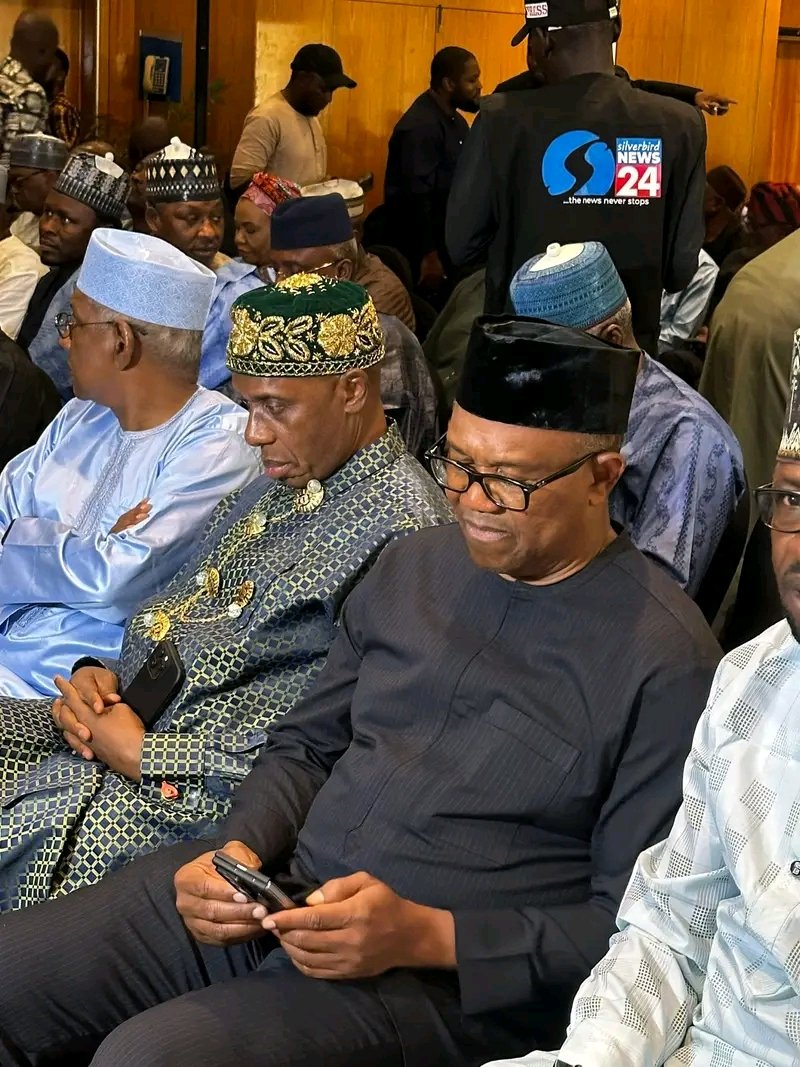 BREAKING: Atiku, Obi, Amaechi, Aregbesola, and other ADC leaders, including ADC National Chairman David Mark, have arrived at Transcorp Hilton to hold a press conference to address critical concerns regarding the amended Electoral Act signed into law by President Tinubu