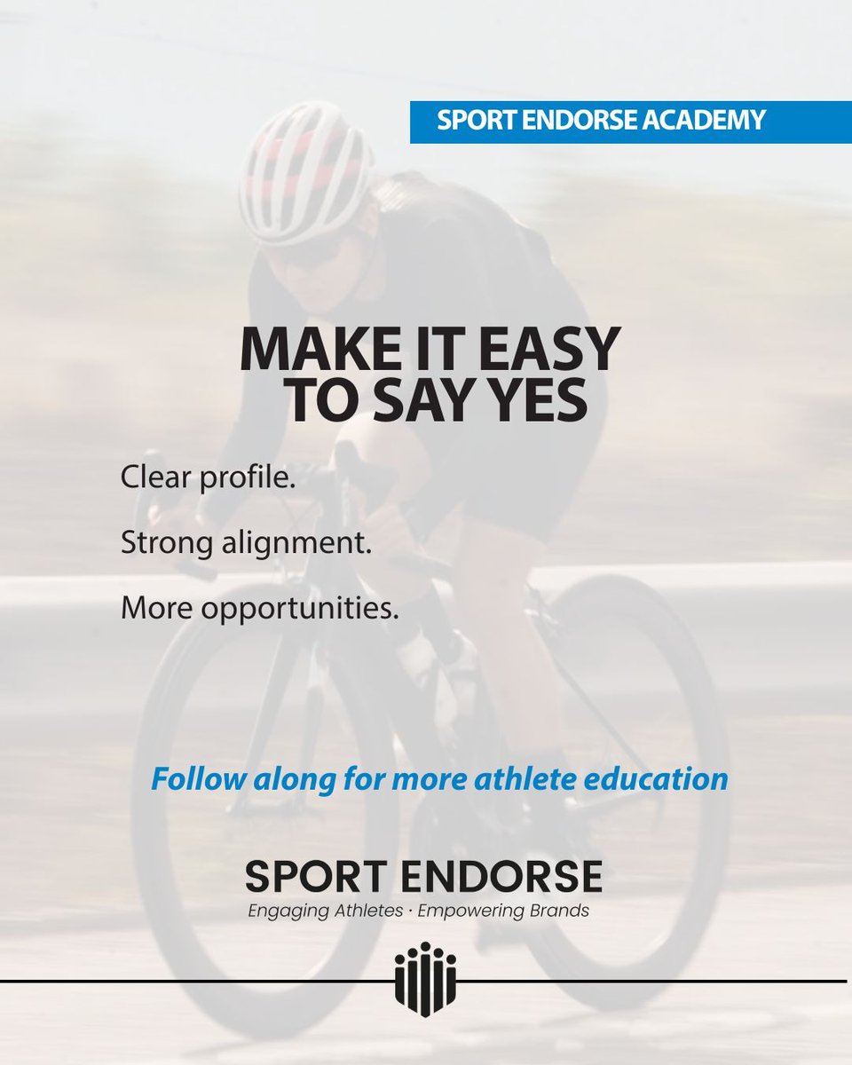 Sport_Endorse's tweet photo. Brands won't chase you for missing info... they'll just move on to the next athlete. 

Are you making it easy for them to choose you?

#SportEndorseAcademy #AthleteEducation #BrandDeals #SportEndorse https://t.co/13T7WXzLEk
