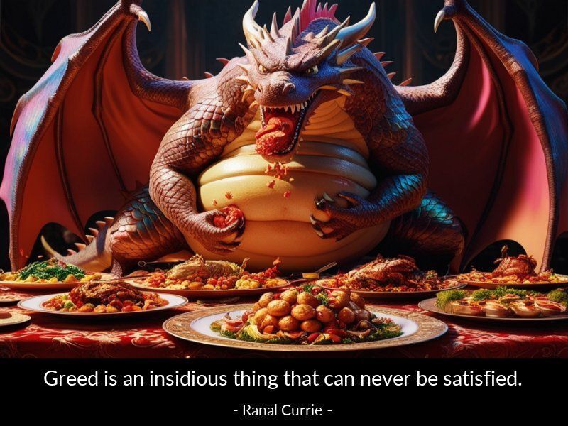 Ranal55's tweet image. Greed is an insidious thing that can never be satisfied.
 
#quote #quotesmith55 #greed #satisfaction #ThursdayThoughts