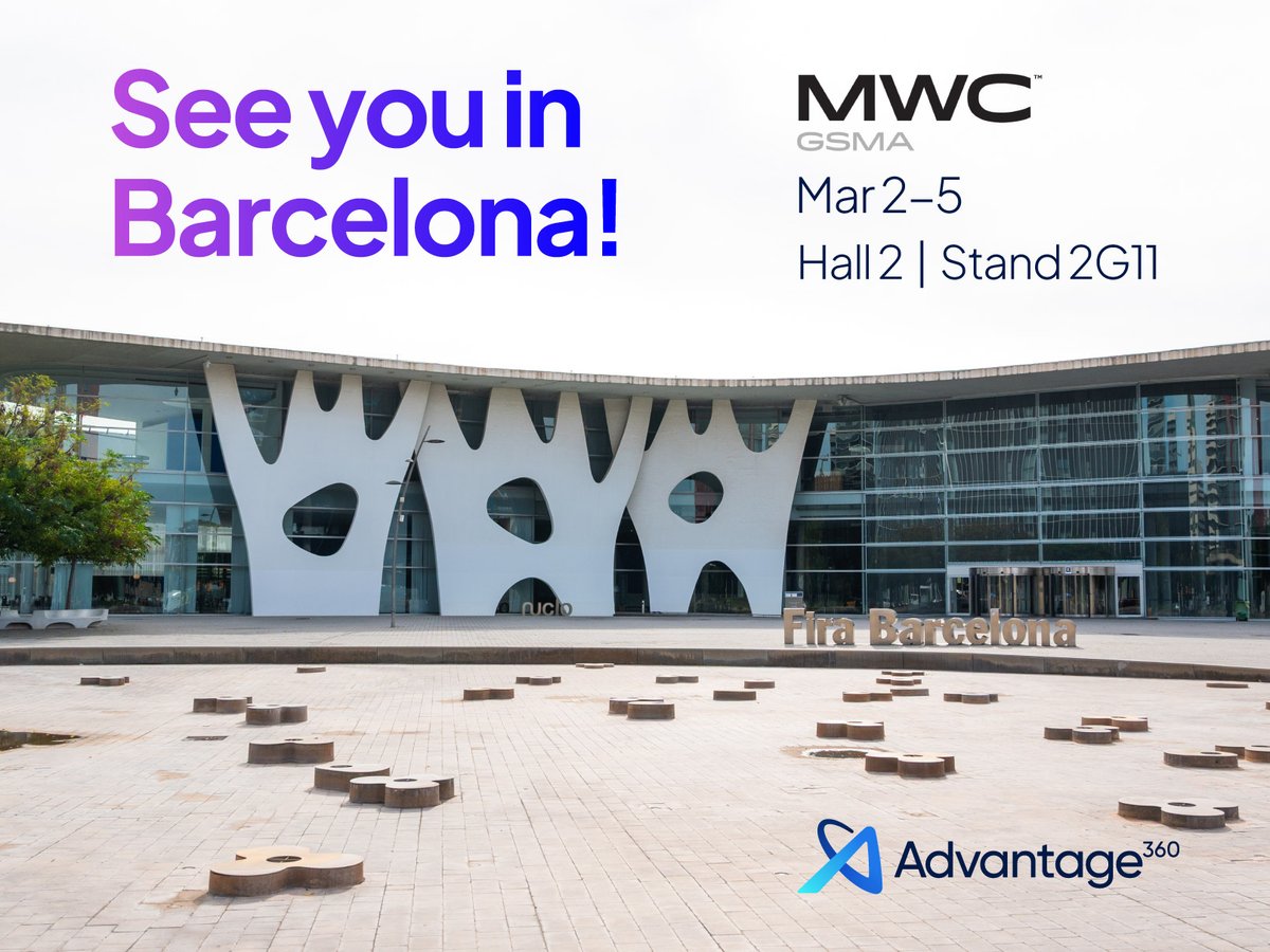 advantage360's tweet photo. MWC is just a week away! It's not too late to book a meeting with our team to find out how Advantage 360 can help you grow your telecom operation. 

From mobile to IPTV to Fiber, our solutions can streamline your business. Book your meeting now.

https://t.co/T047v41HS4 https://t.co/VBvl8W3yQ2