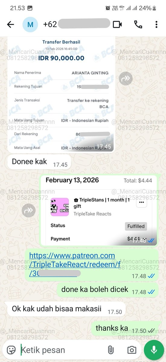 _MencariCuannnn's tweet photo. Testimoni jasa pembayaran patreon

Mari yang ingin bayar web luar negeri / checkout web internasional dengan paypal / kartu visa / mastercard 
Kami bayarin !!! https://t.co/voWZbb4Y6G