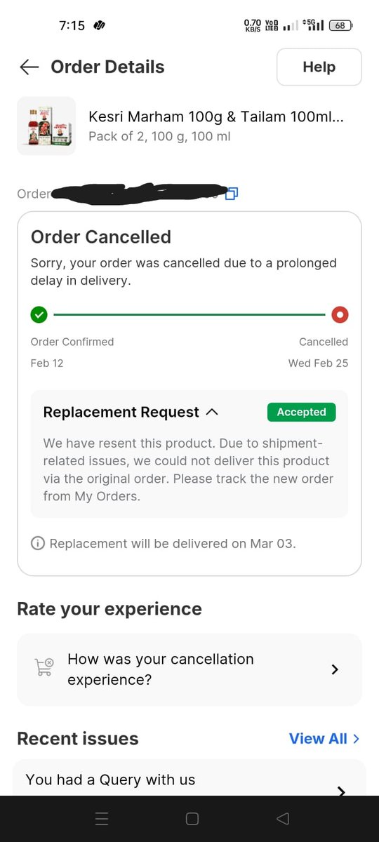 Ranjankumar2000's tweet photo. Flipkart has finally processed a replacement for my delayed order. Hoping this one gets delivered on time. Thanks to flipkart and everyone who highlighted the issue. @Flipkart @flipkartsupport https://t.co/E4Hez6MsM1