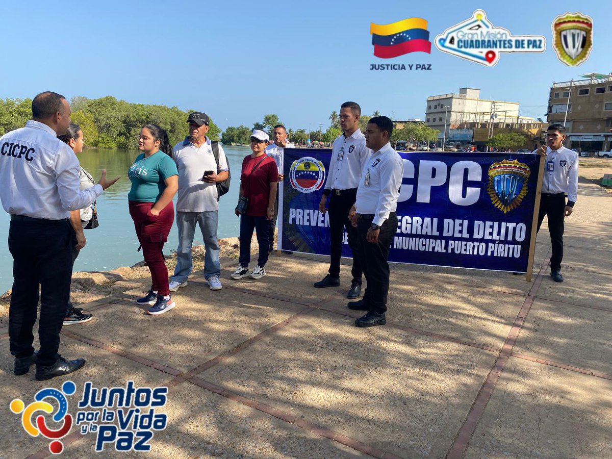 Cicpc294's tweet photo. En el Marco de la Gran Misión Cuadrantes de Paz, vértice 1, Funcionarios adscritos a la Delegación Municipal Puerto Piritu realizaron prevención a los Ciudadanos de la Plaza de los Pescadores, relacionado a la prevención de los Delitos Informáticos. 

Prevenir es tarea de todos. https://t.co/WphVpQI2mk