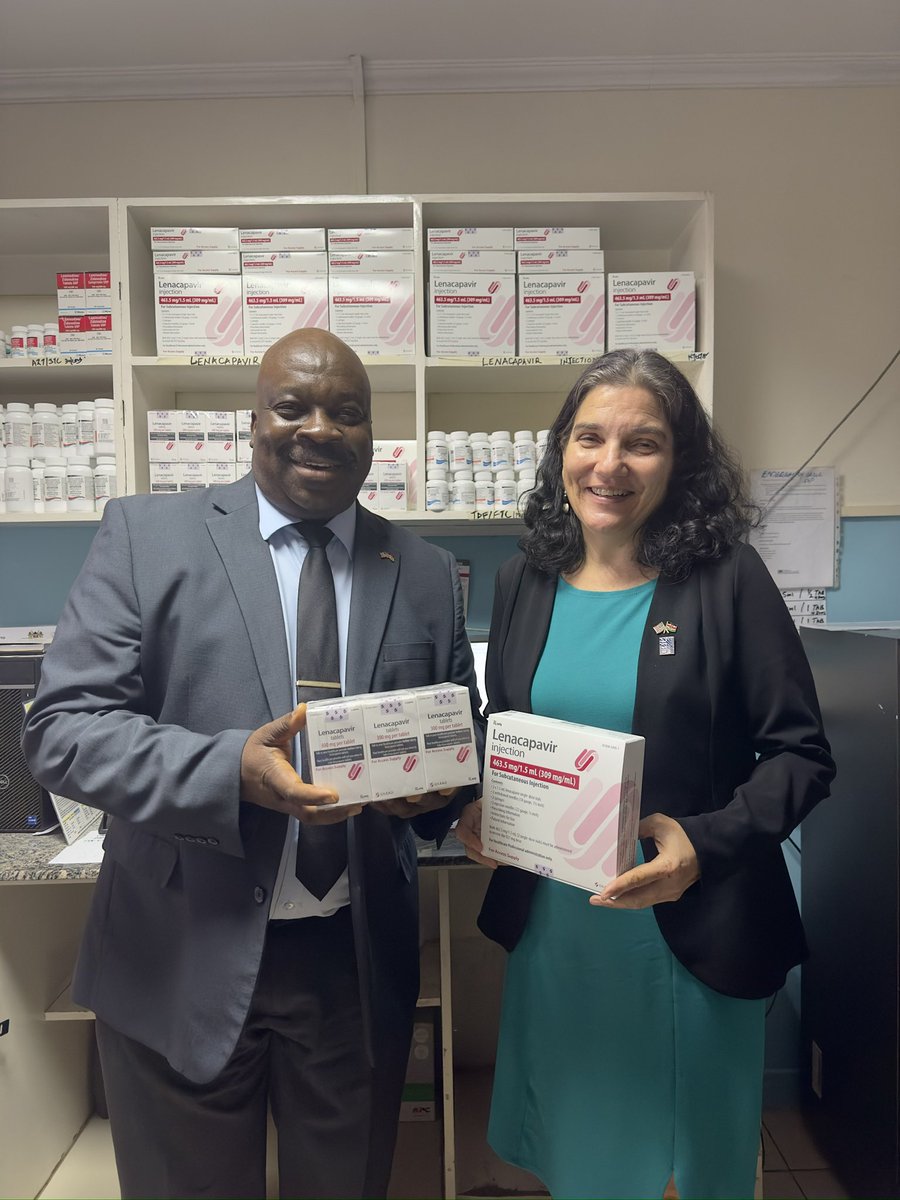 USEmbassyKenya's tweet photo. Today Riruta Health Center was the first in Kenya to administer HIV prevention drug Lenacapavir free-of-charge. This American-made and manufactured drug has been saving lives in the U.S. since June 2025. Now 🇺🇸 is providing it to ten countries globally, including 🇰🇪. https://t.co/uTH65bEuK8