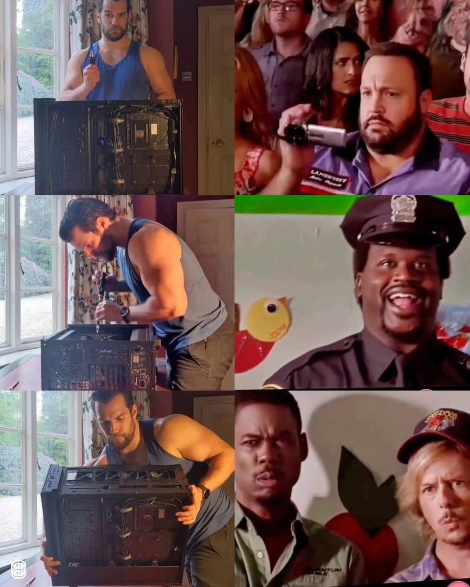 TODOS los hombres heterosexuales viendo a #HenryCavill ensamblar una PC 😮‍💨