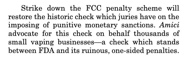 VaporAmerican's tweet photo. This case isn’t about AT&amp;T. It’s about whether federal agencies can act as prosecutor, judge, and jury. If SCOTUS says no, the vaping industry’s enforcement landscape could change overnight.

Read the full brief here: https://t.co/fcZiqsMDza https://t.co/EcvsQqjL4Y