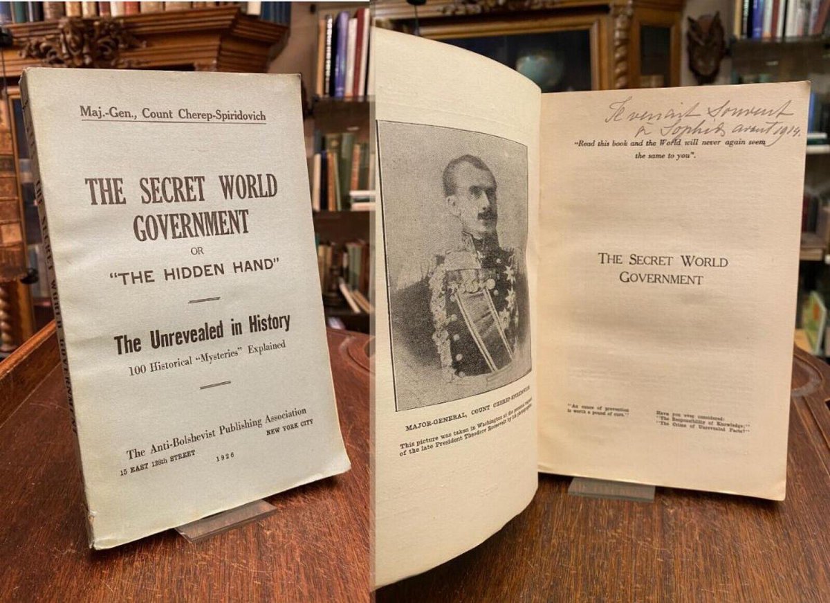 AutantSavoir's tweet photo. The Secret World Government or The Hidden Hand, a été écrit et publié en 1926.

Il révèle que le monde n'est pas dirigé par des rois, des présidents ou des ministres... mais par des dirigeants non-humains qui auraient passé un pacte avec une entité supérieure. https://t.co/rI5yDIfgKK