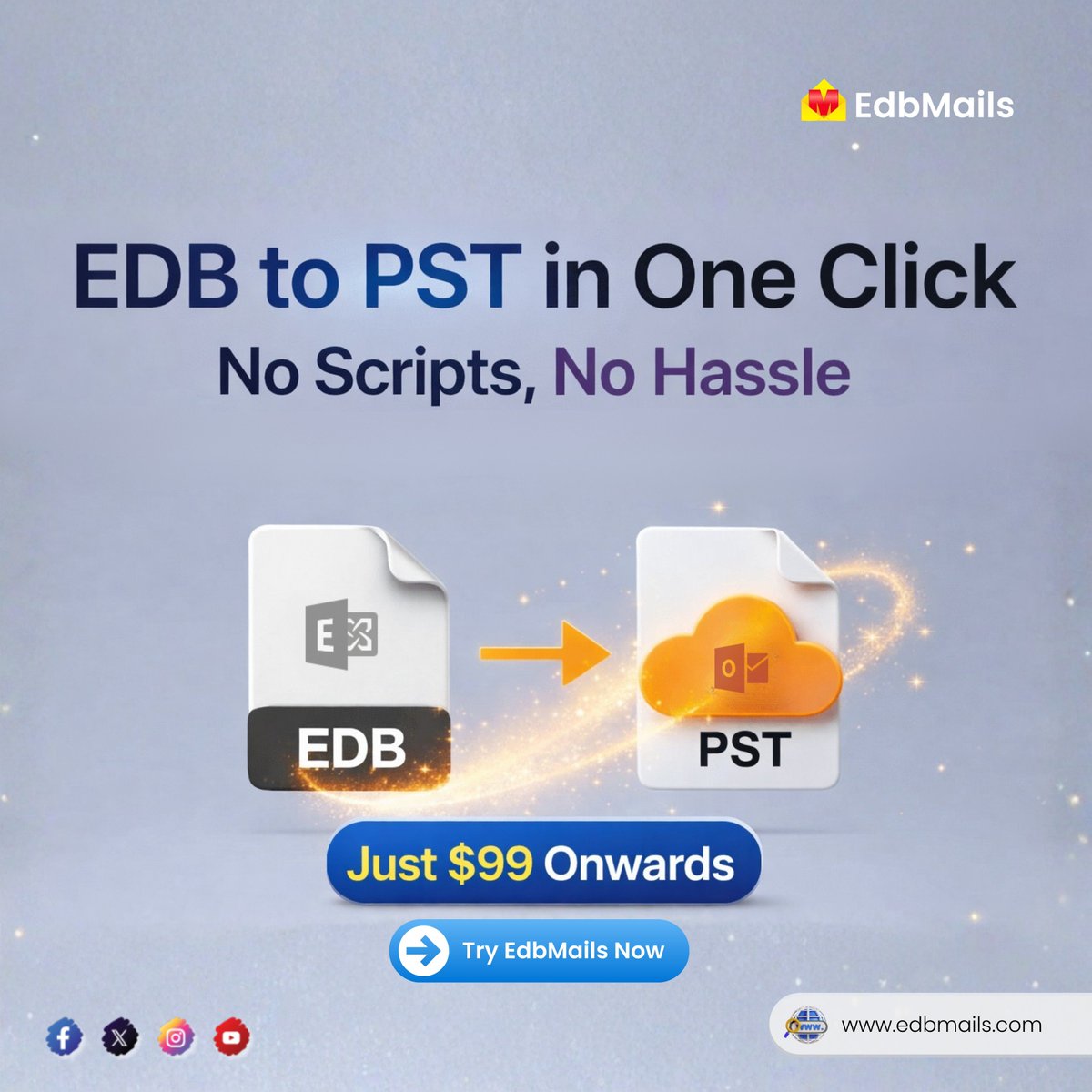 edb_mails's tweet photo. Convert EDB ➡ PST in one click.

⭐No scripts. No hassle.
⭐Secure, reliable &amp; starting at $99.
👉 https://t.co/jPYZOzSYGk

#EDBtoPST #ExchangeServer #SysAdmin #ITTools #EdbMails https://t.co/cBNaKeUSud