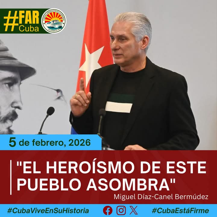 Palabras del Presidente de la República de Cuba
#Cuba no agrede, ni amenaza.
Lo hemos planteado en reiteradas ocasiones y lo ratificamos hoy: 

Cuba se defenderá con determinación y firmeza frente a cualquier agresión terrorista y mercenaria que pretenda afectar su soberanía.