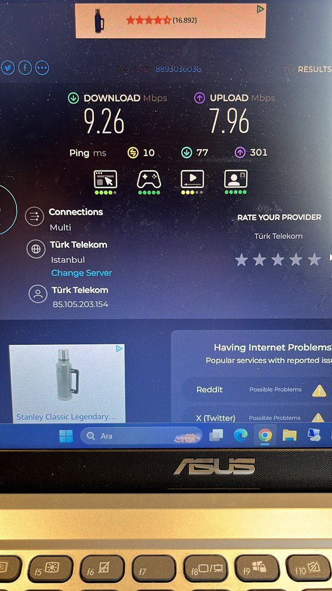İstanbulun göbeğinde aldığımız internet hizmetine bak. Altyapı 100mb desteklediğini söylüyorsunuz. Ama verdiğiniz internet bu mu oluyor? Paketim ne kadar destekliyorsa o interneti istiyorum bu konuda çözüm talep ediyorum <a href="/TTDestek/">Türk Telekom Destek</a>