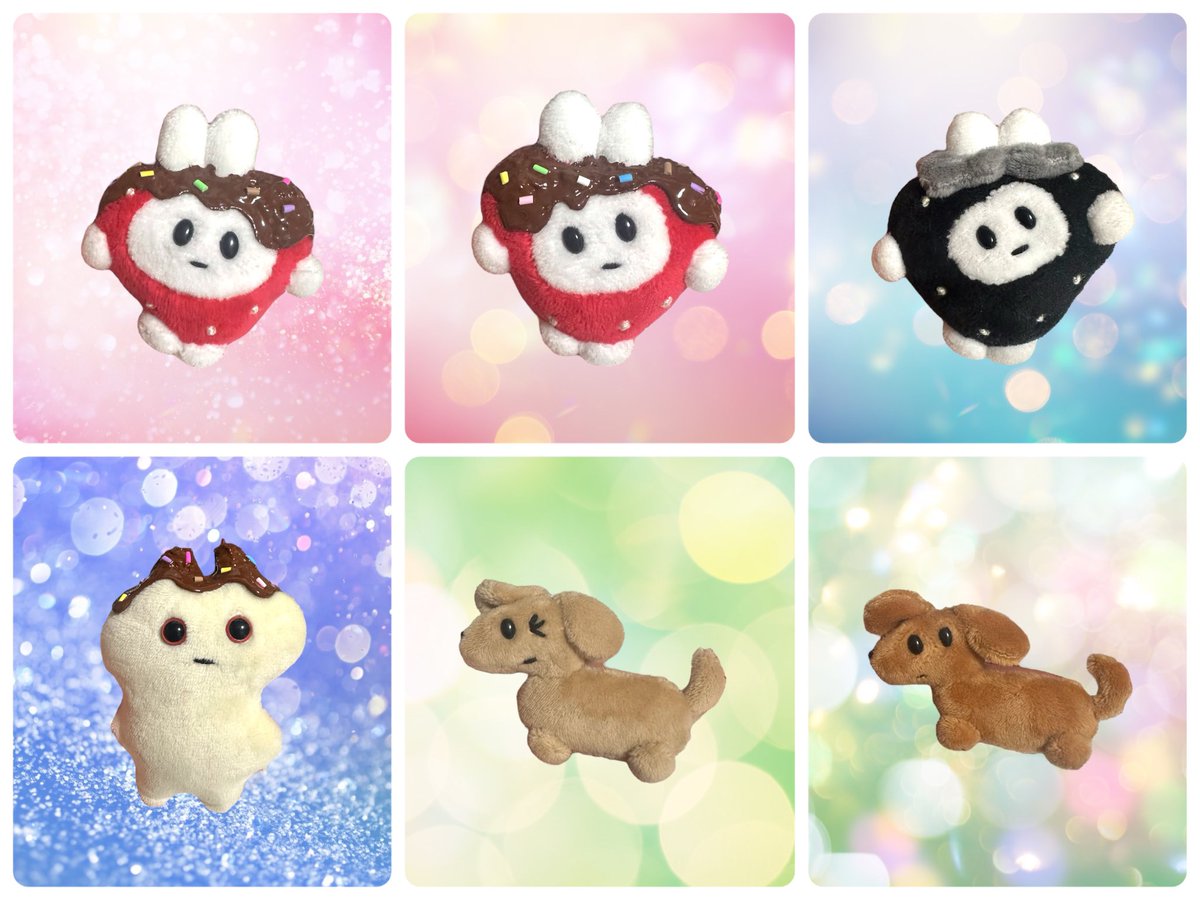 🍓ぬいぐるみ 明日21:00 発売🍓 チョコいちごうさぎさん モノクロ