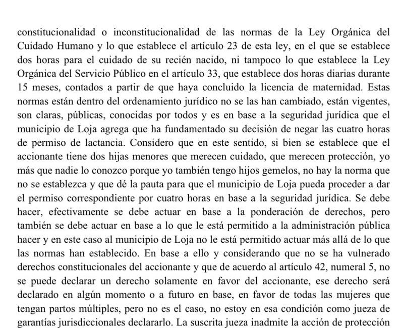 tanyto's tweet photo. ¿Cuando existe parto gemelar se debe duplicar las horas de lactancia para proteger el derecho al cuidado de los niños? Mi respuesta es un rotundo SI (jurisprudencia @CorteConstEcu y OC @CorteIDH 
Una jueza en Loja lo negó
Necesito a mi comunidad de constitucionalistas activados👇 https://t.co/jDyHFvnztE