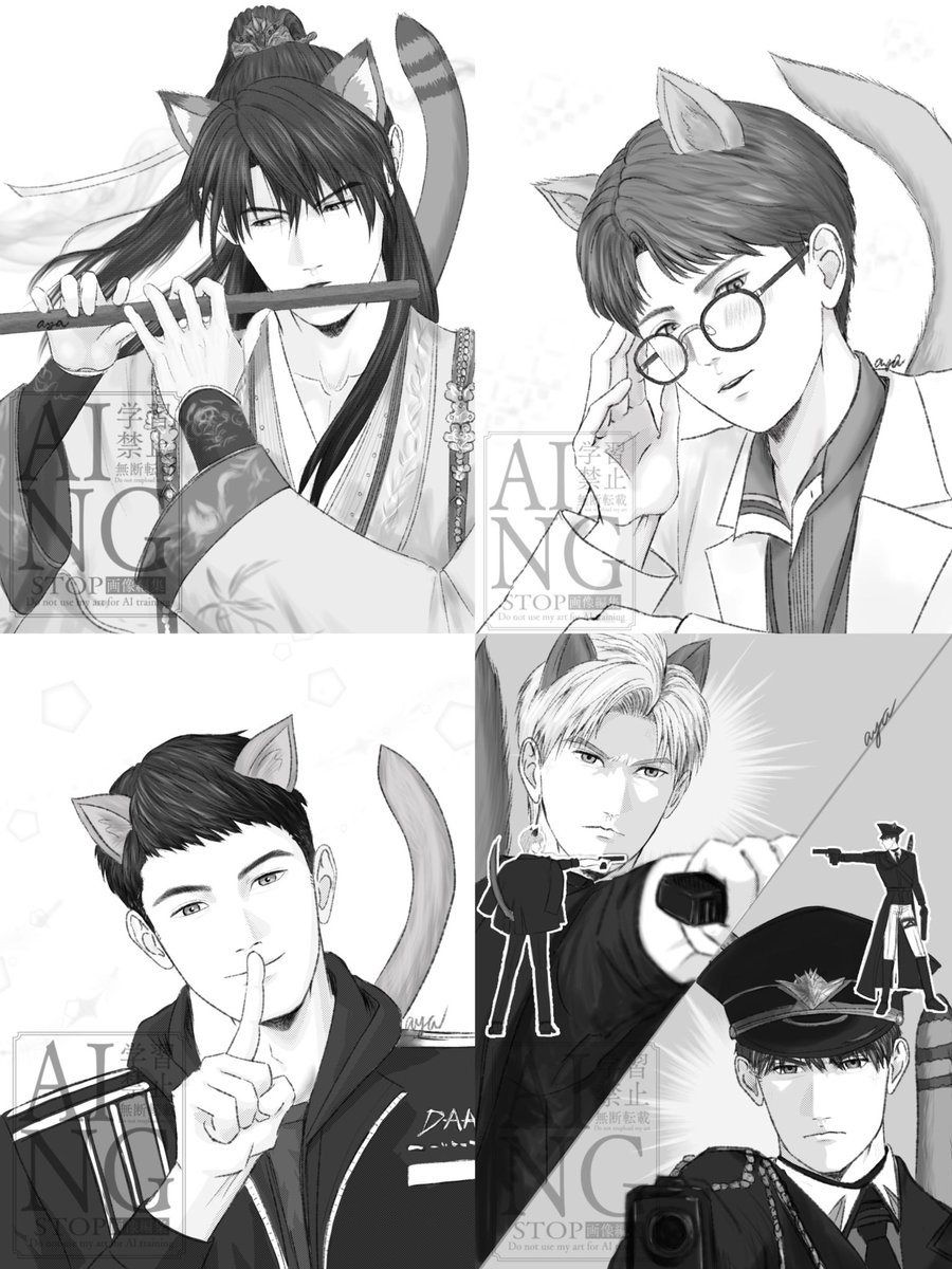 恋と深空二次創作 #LoveandDeepspace シン・セイヤ・ホムラ・マヒル