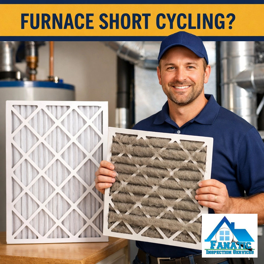 fanaticservices's tweet image. Is your furnace "short cycling"? 🌡️ If it turns on and off too quickly, it might just be a dirty filter choking the airflow. Save your blower motor and your wallet: change those filters regularly! #HVACMaintenance #WinterReady #HomeSavings