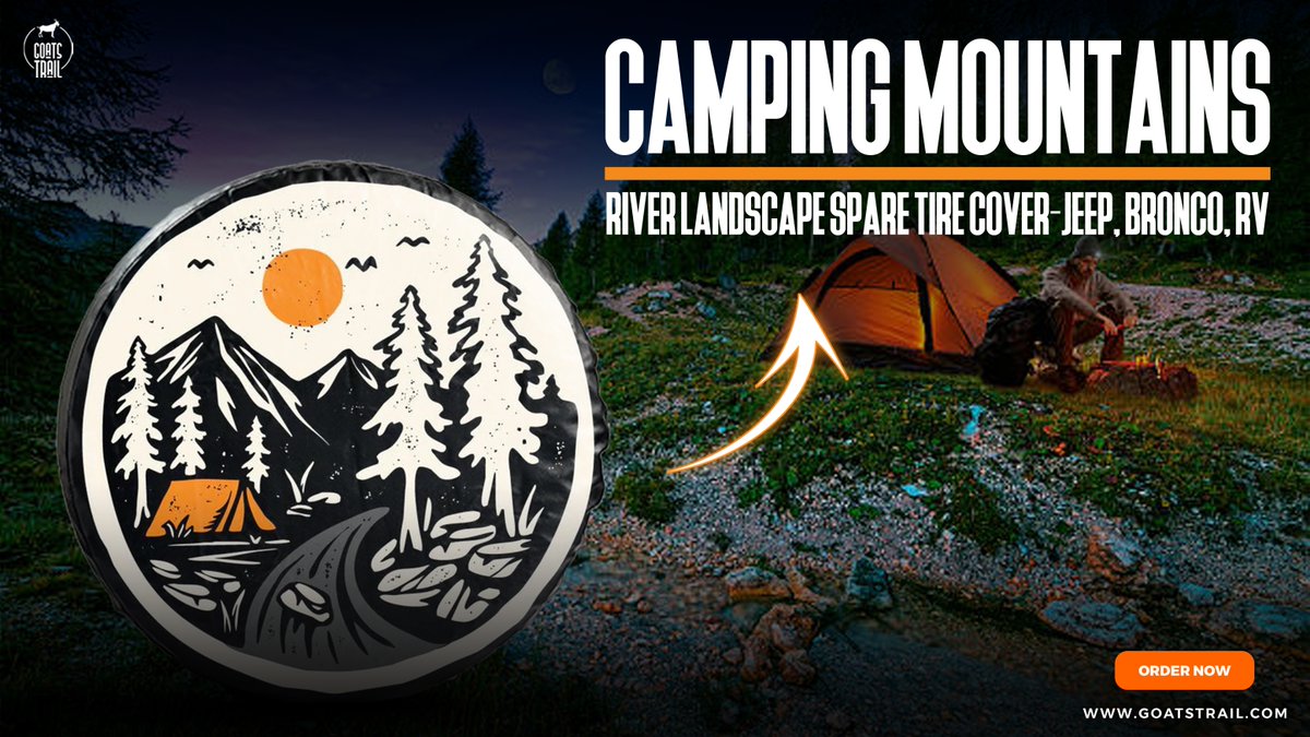 GoatsTrail's tweet image. 🌄🏕️ Adventure starts before you hit the road! 🚙💨 The Camping Mountains River Landscape Spare Tire Cover is the perfect blend of style &amp;amp; function for your Jeep, Bronco, or RV.

🔥 Shop Now 👉 goatstrail.com/products/campi…

#CampingLife #JeepNation #BroncoAdventure #OverlandLife