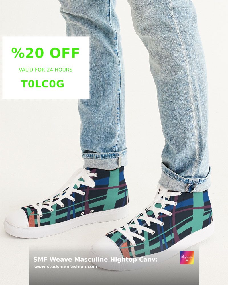 Step up your shoe game with the SMF Weave Masculine Hightop Canvas Shoes! Stylish, comfortable &amp; perfect for any occasion. Lace up these unique kicks designed by Bella &amp; make a statement. Get yours today for just $99.99 at studsmenfashion.com. #Fashion #SneakerHeads