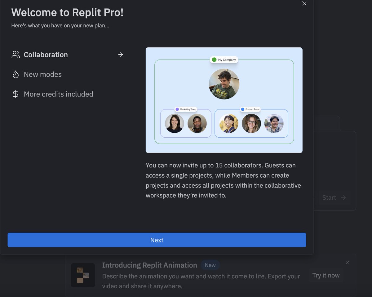 Andrew_Blumson's tweet photo. @Replit Pro on one of my accounts 🚀

Now need it on the other two 👊

@ReplitSupport

#replit #proplan #upgrade https://t.co/xzDQYK8Srj