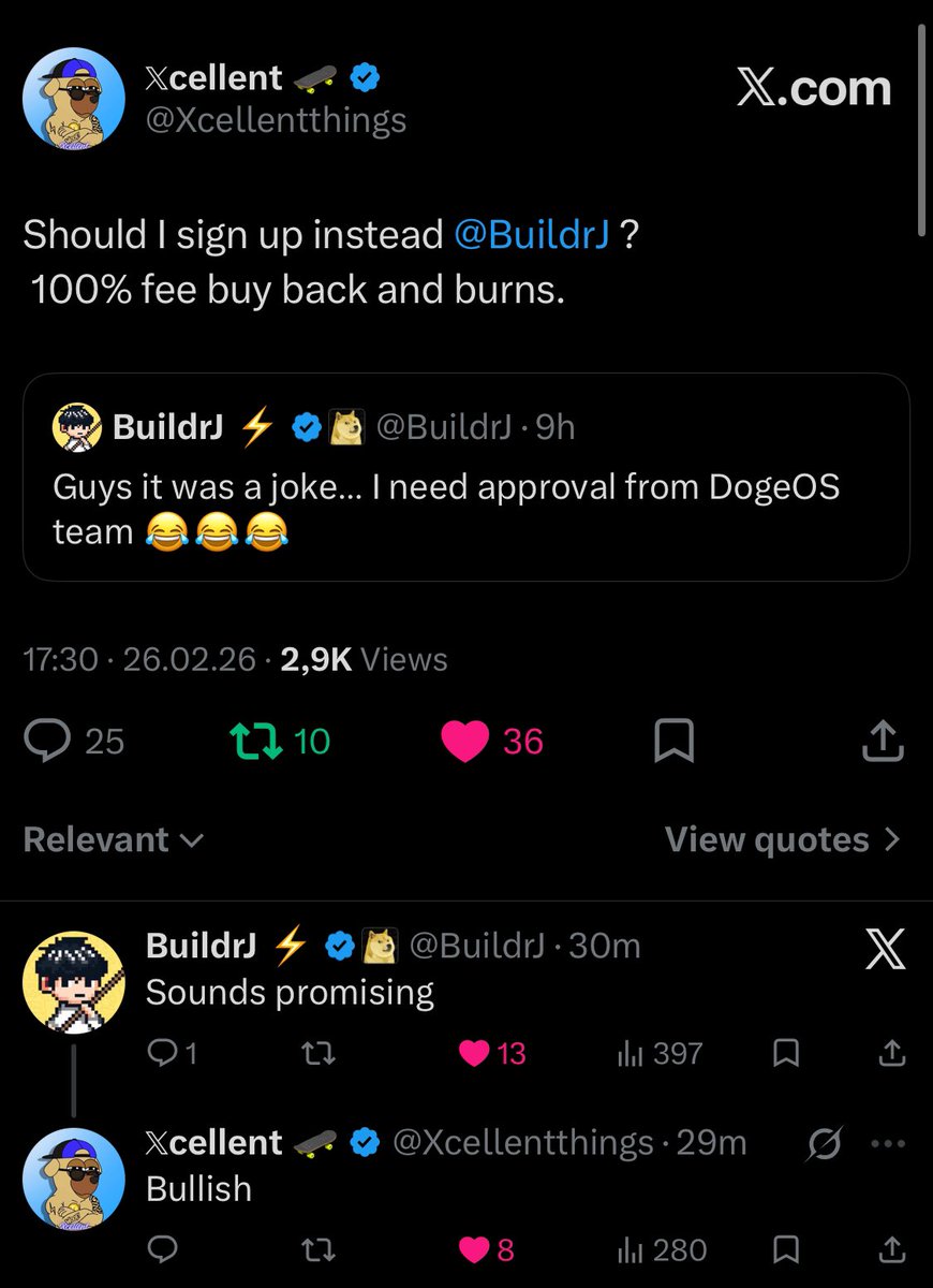 dreambundler's tweet photo. go &amp; vote for @Xcellentthings 
guy is a chad, OG Doge guy, and has good connections to the DogeOS Team, hence the comment from @BuildrJ 

do the right thing $Kimchi fam, ty. https://t.co/2O4v1okpBj